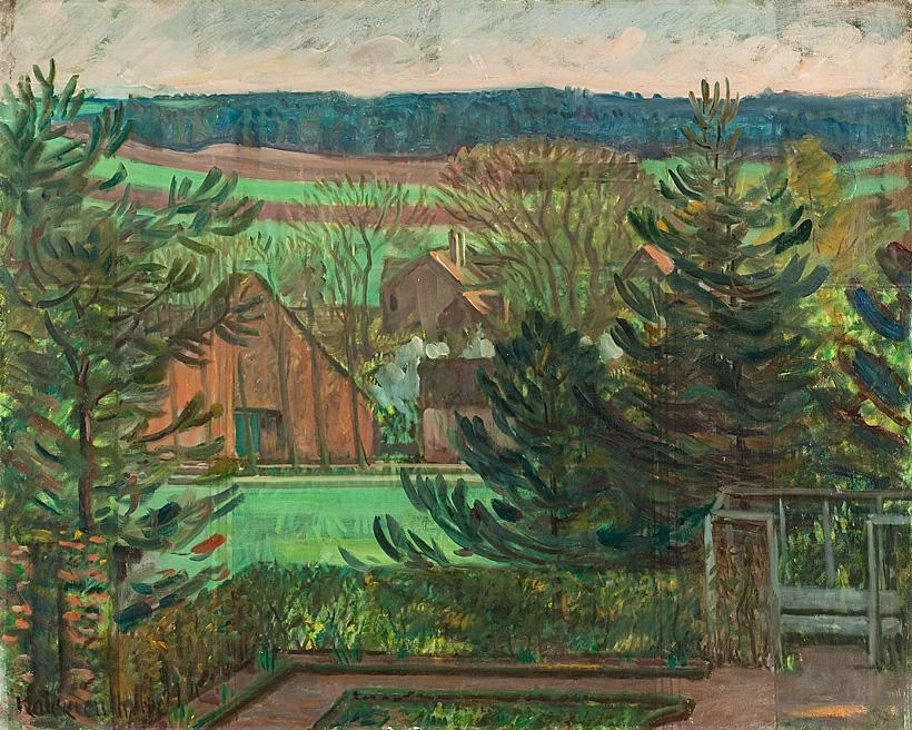Leopold von Kalckreuth-71-Vista del villaggio